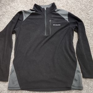 Columbia Elevator Shaft Hybrid 1/2 Zip Mens Size Large Black Long Sleeve Fleece